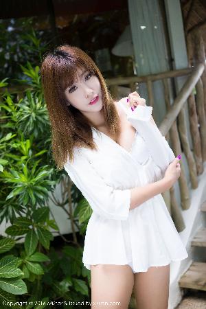 Cheng Xiaoyu Mint Island Tour White Shirt + Bikini [Charm Society Mistar] Vol.068 Photo Collection