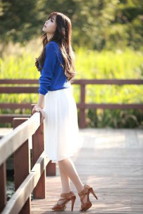 Korean goddess Li Erhui “outside shooting only beautiful long skirt series” photo set