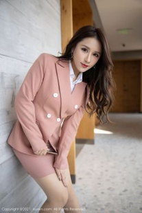 [人 xiuren] no.3202 Xu An An – Pink Duo Qiao Workplace Uniform