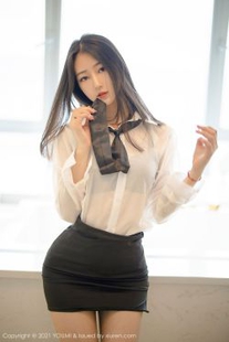 [荟 YOUMI] VOL.669 Xiong Nuo – Classic White Shirt Black Skirt OL Series