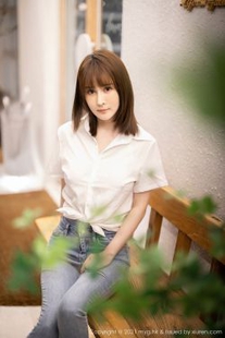 [Meiyuan Pavilion MYGIRL] VOL.540 Cai Wenyu ABBY – Classic White Shirt and Delicious Jeans