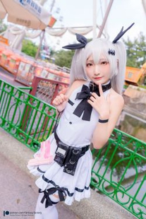 [COSPLAY] Xiao Ding “Fantasy Factory” black and white tissue gatings photo