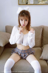 [人 xiuren] No.2715 Zhou Da Meng – Knit sweater and JK short skirt series