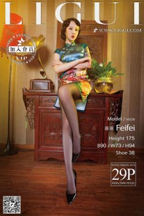 Model Fifi “classical cheongsam gray beauty” up and down complete works [柜 liGUI] beautiful legs, silk foot picture