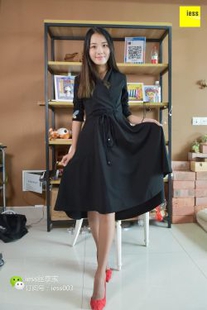 Silk home 070 萍 “long skirt fluttering brown” [IESS inexpensive] photo set