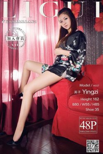 [丽柜LiGui] Model Yingzi “Kimono Silk Foot High Heels on the Sofa” beautiful legs and jade feet photo pictures
