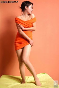 Model Aya “Orange Vision of Stockings” [丽柜LiGui] Silk Foot Photo Pictures