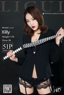 Leg Model Xilly “Black Silk Whip Series” [丽柜美拍LIGUI] Network Beauty Photo Album