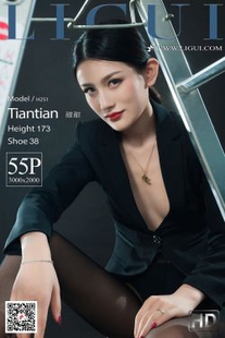 [丽柜Ligui] Model Tiantian “Girl with Black Silk Feet” Photo Album
