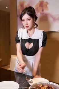 [秀人XiuRen] No.3716 Zhou Yuxi Sandy – Gentle and considerate chef uniform series