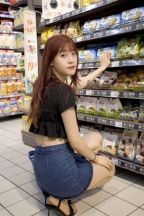 [Sihua SiHua] SH134 Tangerine – The shredded pork jio of Miss Sister was photographed in the supermarket